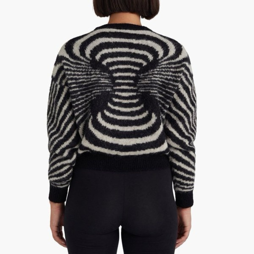 Paloma Wool Matrix Sweater // Monochrome Optical Illusion Sweater - Picture 2 of 7